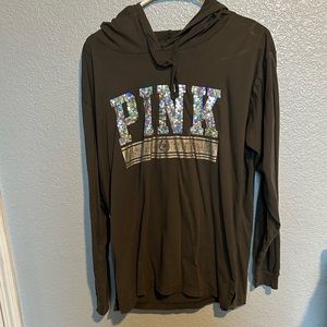 Gray sweater from pink